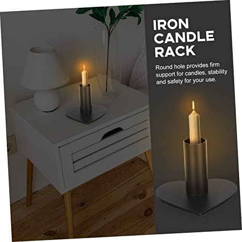 Heart Shaped Iron Candle Holder Portable Rack