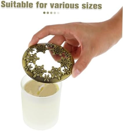 Healeved Chic Hollow Candle Cover Snowflake Design for Jar Candles