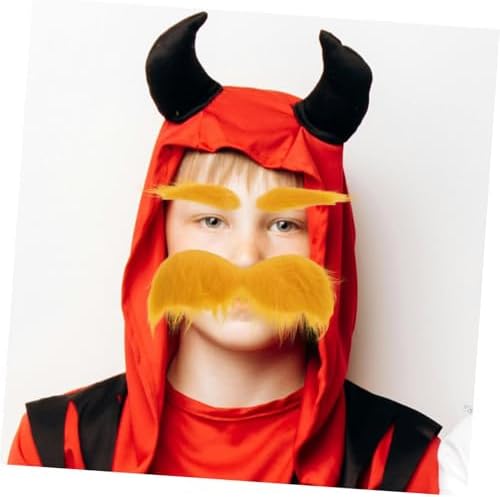 1Set Halloween Fake Mustache and Eyebrows for Cosplay and Parties