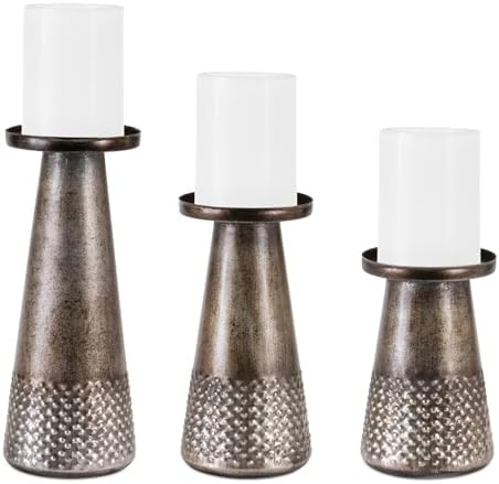 Melrose Tapered Metal Candle Holder Set of 3 1