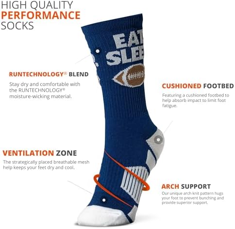 ChalkTalkSPORTS Football Crew Socks - Youth Adult