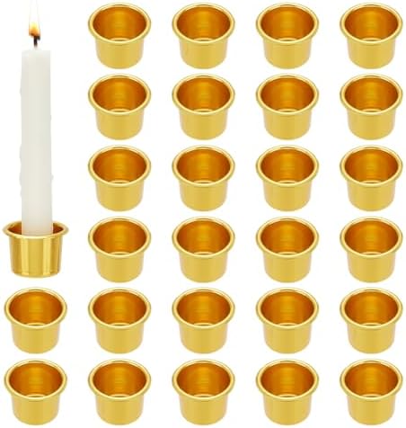 PH PandaHall 30pcs Gold Candle Holders Set