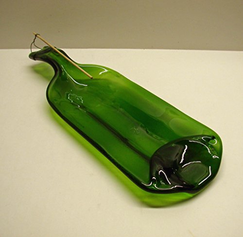 Moss Green Wine Bottle Incense Burner Candle Holder