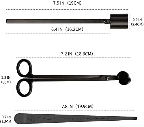 BEDOGO 3 in 1 Candle Accessory Set - Black 1