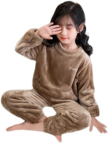 Winter Flannel Sweatshirt and Fuzzy Pants Set for Kids