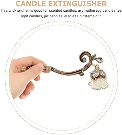Luxshiny Vintage Flower Candle Snuffer with Rhinestone