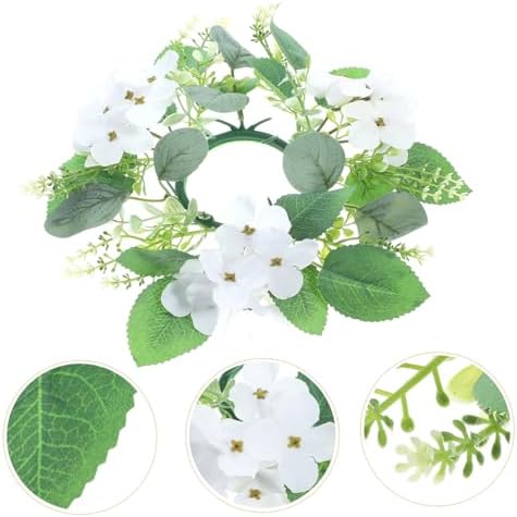 VINTORKY Artificial Eucalyptus Wreath Candle Decor