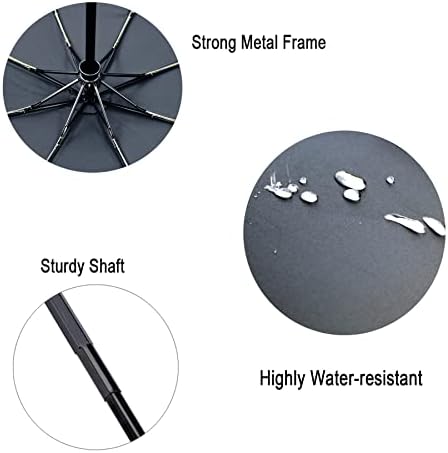 NPCQUN Windproof Travel Umbrella - Compact Lightweight Automatic
