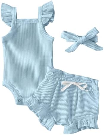 Newborn Baby Girls Summer Outfit Set