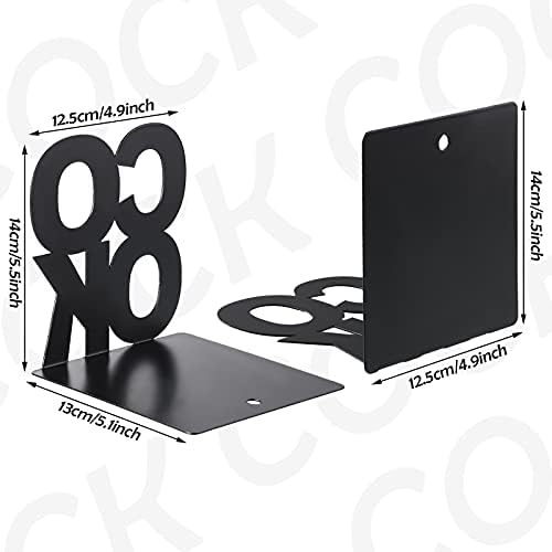 Hotop Black Decorative Bookends for Kitchen and Bookshelves