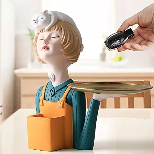Nordic Bubble Girl Resin Decorative Tray