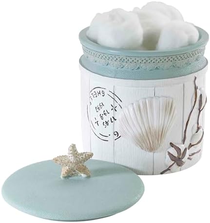 Avanti Linens Covered Jar with Shell Design