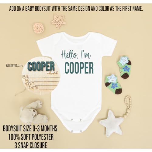 Personalized 3D Baby Name Announcement with Stats and Photo