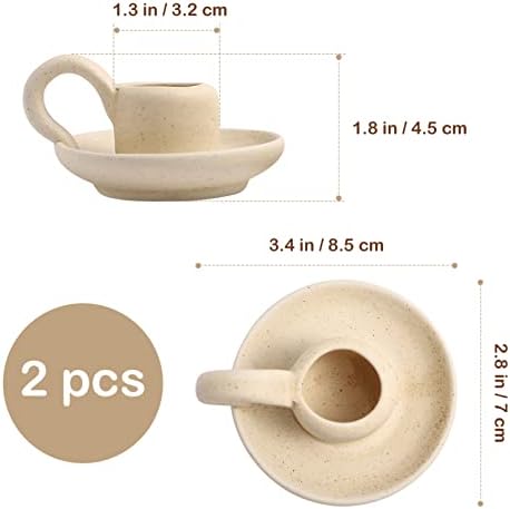 Angoily 2PCS Ceramic Candlestick Holders 1