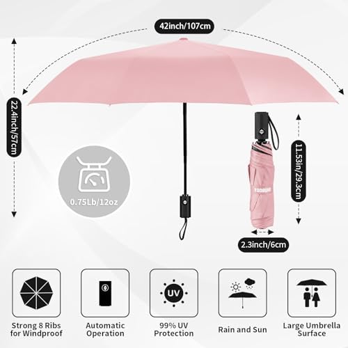 Yoobure Windproof Travel Umbrella Automatic UV Protection