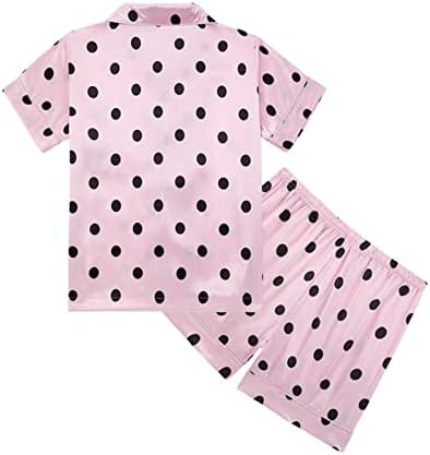 Toddler Silk Satin Pajama Set for Boys Girls Summer Sleepwear