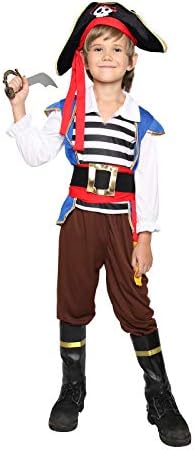 Kids Pirate Costume Boys Deluxe Halloween Set