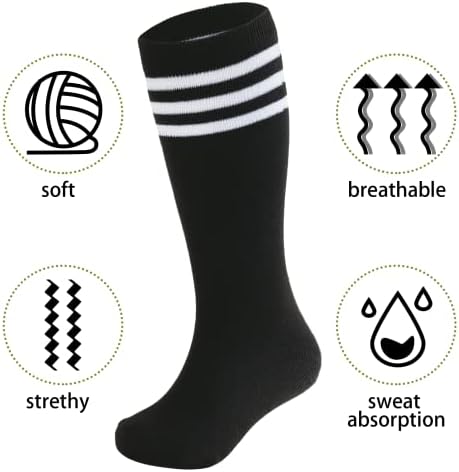 Zando Kids Soccer Baseball Football Softball Socks for 3-12 Years