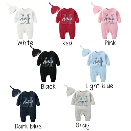 Personalized Monogram Newborn Onesie for Baby Shower or Coming Home