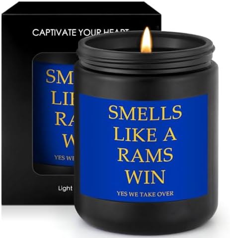 OICEME Football Themed Scented Candle Jar Decor