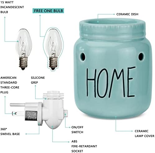 STAR MOON Ceramic Wax Melt Warmer with Macaron Blue