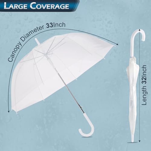 Home-X Clear Bubble Umbrella - Wind-Resistant Durable 1 Pack