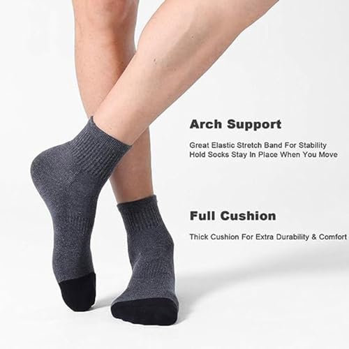 GIERIDUC Men Women Athletic Ankle Socks 6 Pairs
