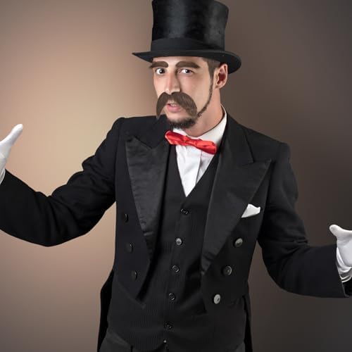 2 Sets Fake Mustache and Eyebrows for Costume