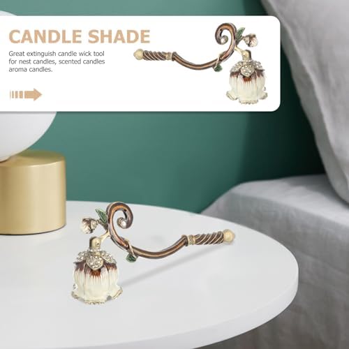 Luxshiny Vintage Flower Candle Snuffer with Rhinestone