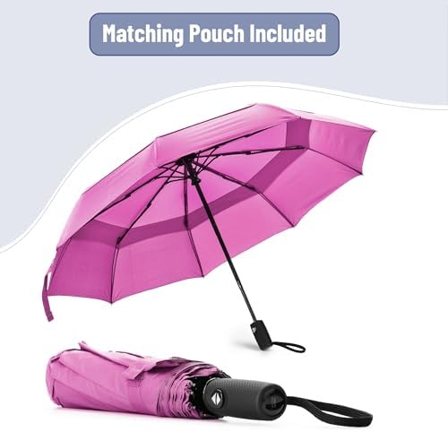 Mr Pen Windproof Travel Umbrella in Violet 1