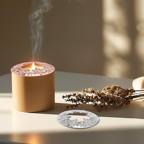 GLOBLELAND 2Pcs 3Inch Snowflake Candle Covers 1