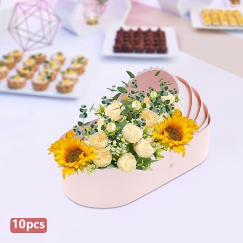 Liffshsy 10pcs Pink Cradle Flower Basket Gift Box 1