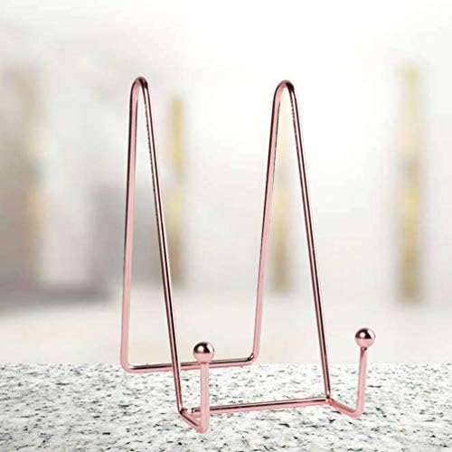 STOBOK Rose Gold Iron Photo Display Stand 1
