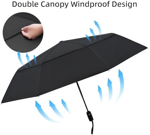 TradMall Travel Umbrella 42 Inch Auto Open Close