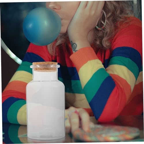 Cabilock 2pcs Wooden Letter Clear Glitter Shot Bottles