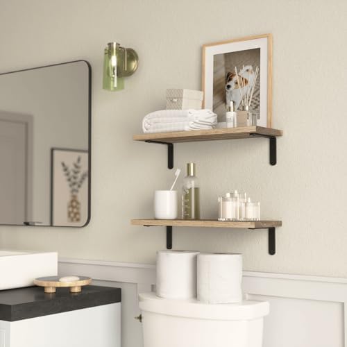RICHER HOUSE Floating Shelves Set of 2 - Carbonized Black