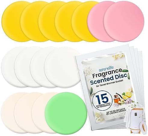 SereneLife Fragrance Discs - 15 Scent Options for Towel Warmer Bucket