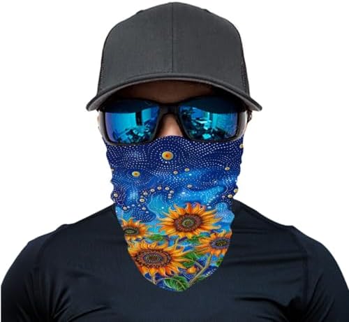 DUOLIFU 3D Print Face Mask Bandana for Men Women