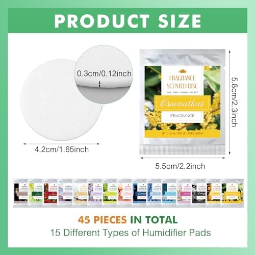 45 Pcs Fragrance Discs for Towel Warmers - 15 Unique Scents