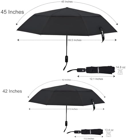 TradMall Travel Umbrella 42 Inch Auto Open Close