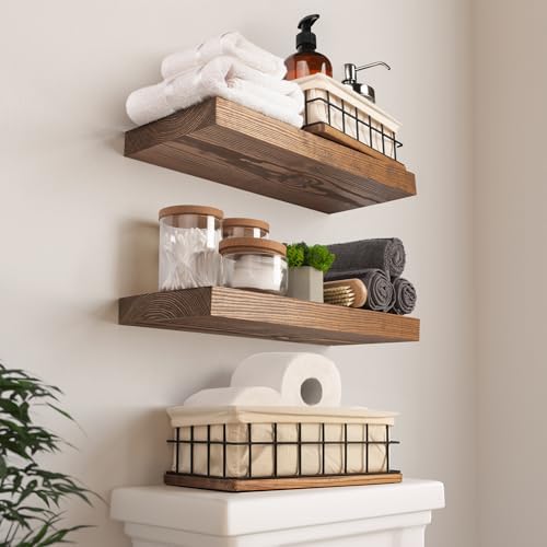 BAOBAB WORKSHOP Floating Shelves Set of 2 - 16D x 67W Walnut