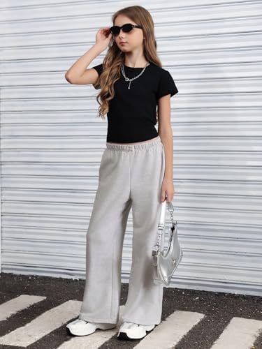 SOLY HUX Girls Wide Leg Sweatpants with Pockets