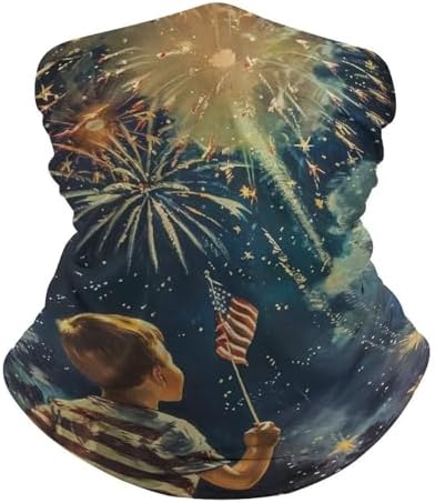 DuduYH Cooling Neck Gaiter with American Flag Pattern for Men Women