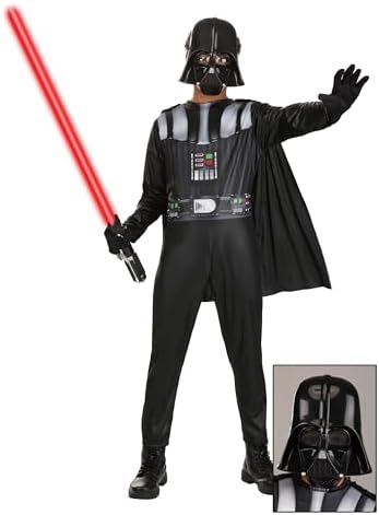STAR WARS Darth Vader Youth Halloween Costume - Printed Jumpsuit with Cape and Mask