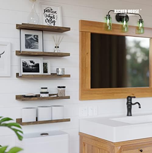 RICHER HOUSE 5 Piece Floating Shelves Brown