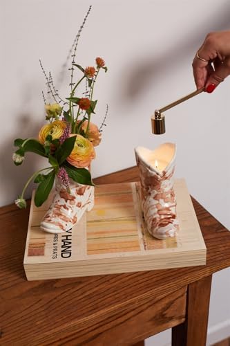 Paddywax Nashville Boot Shaped Candle 6-Ounce Desert Peach