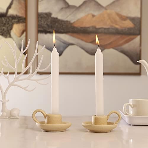 Angoily 2PCS Ceramic Candlestick Holders 1