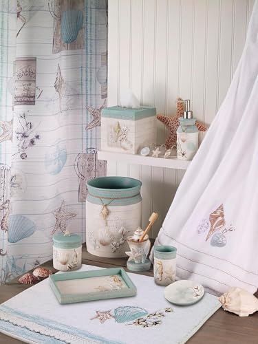 Avanti Linens Covered Jar with Shell Design