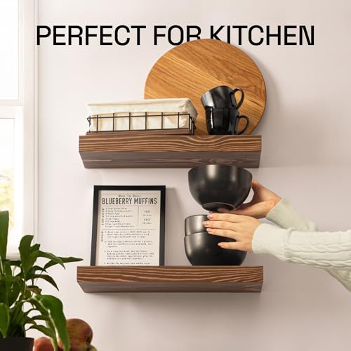 BAOBAB WORKSHOP Floating Shelves Set of 2 - 16D x 67W Walnut
