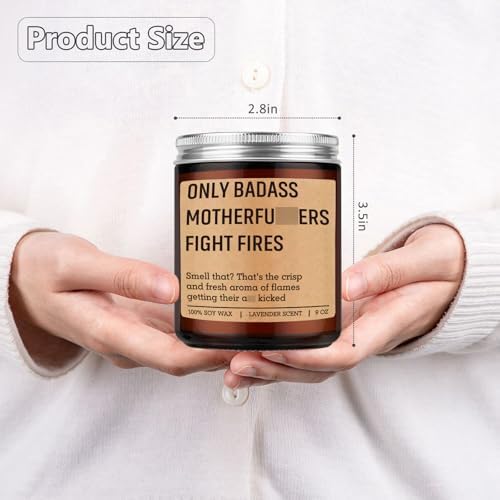 Fairys Gift Candle - Bold Firefighter Humor Lavender Scent